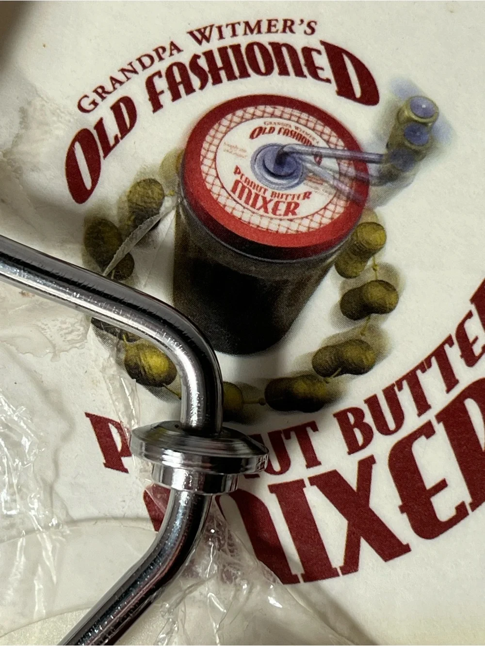 Peanut Butter Mixer - Cream Handle, Red Base